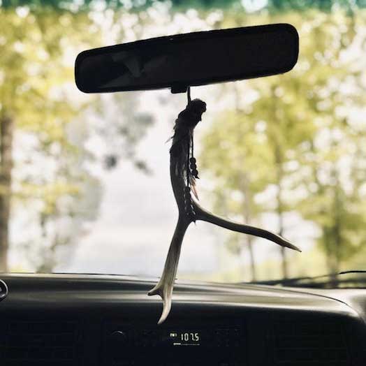 Lines and Tines Review Mirror Antler Hanger