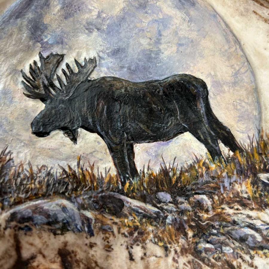 Moose Paddle Carving