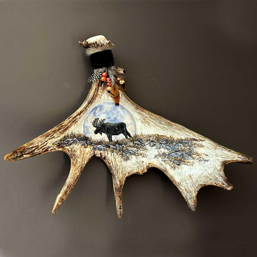 Moose Paddle Carving